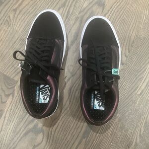 Vans Black and Dark Red Sneakers